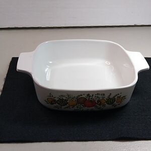 Vintage Corning Ware Spice of Life L'Echalote Casserole Cottagecore Bakeware